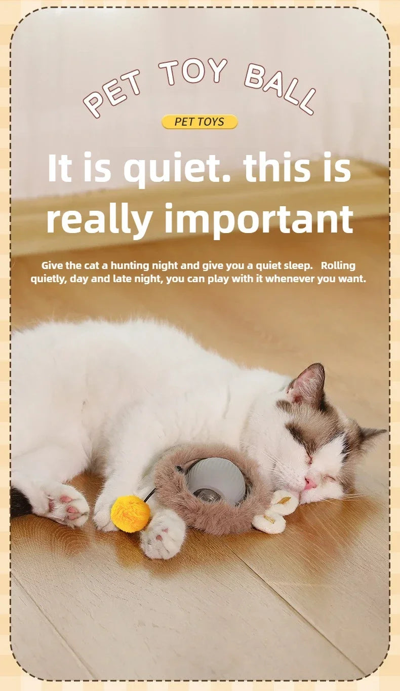 Interactive Rolling Cat Ball Dog Toy Rolling Ball for Indoor 360° Automatic Rolling Pet Ball Self RollingBall Pet Supplies