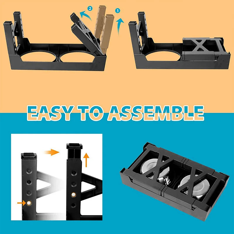 Elevated Dog Feeder Dogs Bowls Adjustable Raised Stand with Double Stainless Steel Food Water Bowls for Small Medium Large Dogs