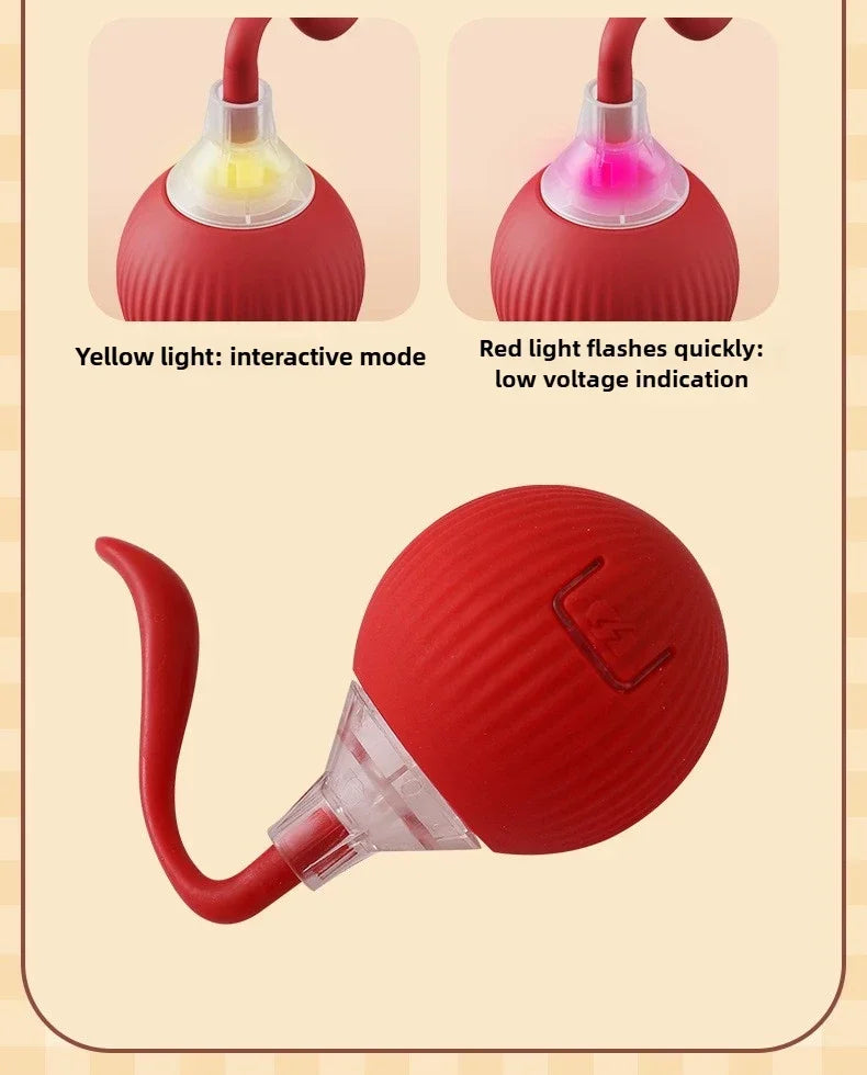 Interactive Rolling Cat Ball Dog Toy Rolling Ball for Indoor 360° Automatic Rolling Pet Ball Self RollingBall Pet Supplies