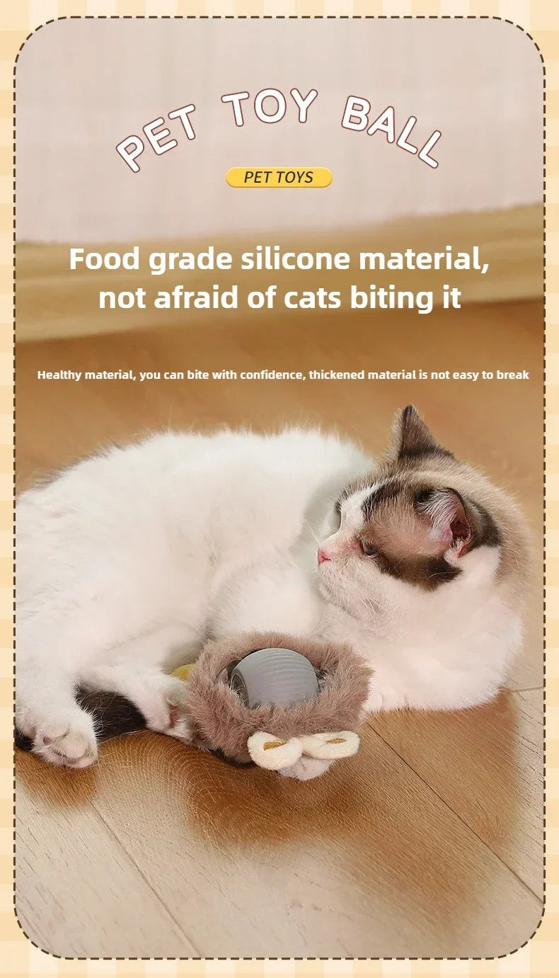 Interactive Rolling Cat Ball Dog Toy Rolling Ball for Indoor 360° Automatic Rolling Pet Ball Self RollingBall Pet Supplies