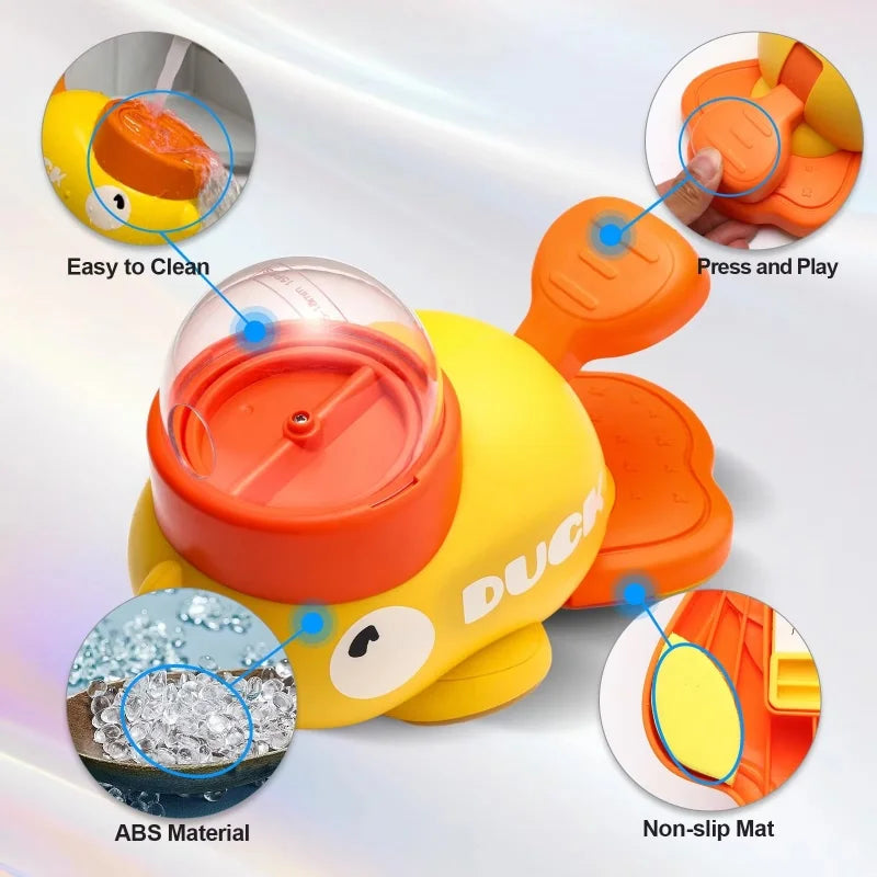 2-in-1 Interactive Dog Toy Pet Automatic Food Treat Dispenser Cartoon Duck Design Slow Food Pet Snack Feeder for Dog Training