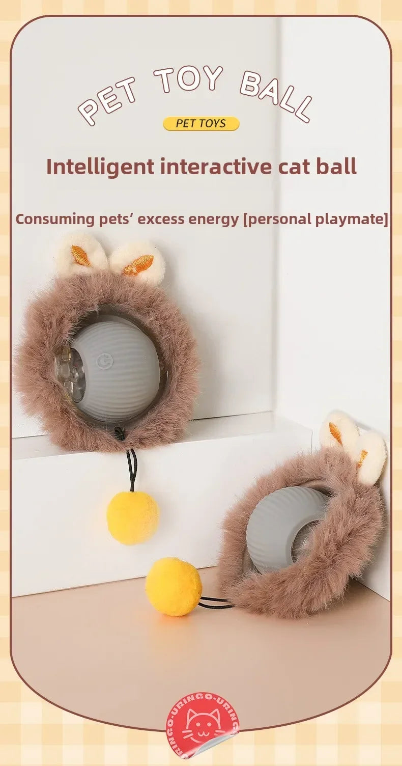 Interactive Rolling Cat Ball Dog Toy Rolling Ball for Indoor 360° Automatic Rolling Pet Ball Self RollingBall Pet Supplies